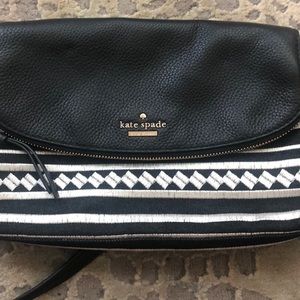 Kate Spade black foldable crossbody